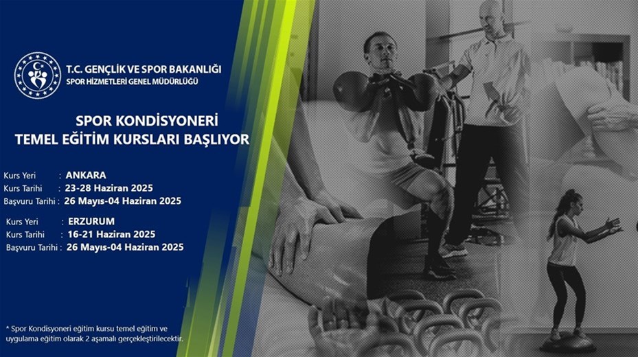 SPOR KONDİSYONERİ EĞİTİM KURSLARI BAŞLIYOR